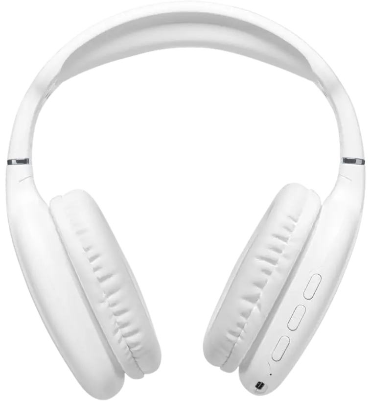 MusicSound Maxi langattomat Bluetooth kuulokkeet mikrofonilla ja latauskaapelilla, valkoinen