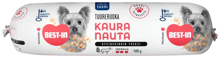 Best-In Kaura-Nauta Koiran Tuoreruoka 500g