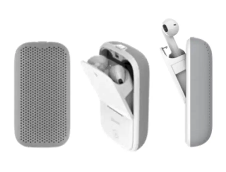 Bluetooth nappikuulokkeet ja kaiutin Speakerbuds harmaa