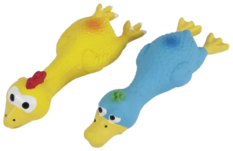 Camon Camon koiran lelu lateksi kana / ankka vinkuominaisuudella 19cm