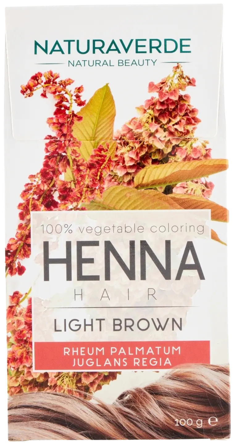 Naturaverde Henna 100% Vegetable Coloring Light Brown hiusväri