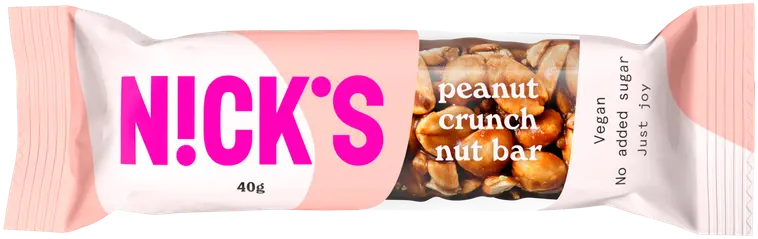 Nick's peanut crunch nut bar maapähkinäpatukka 40g