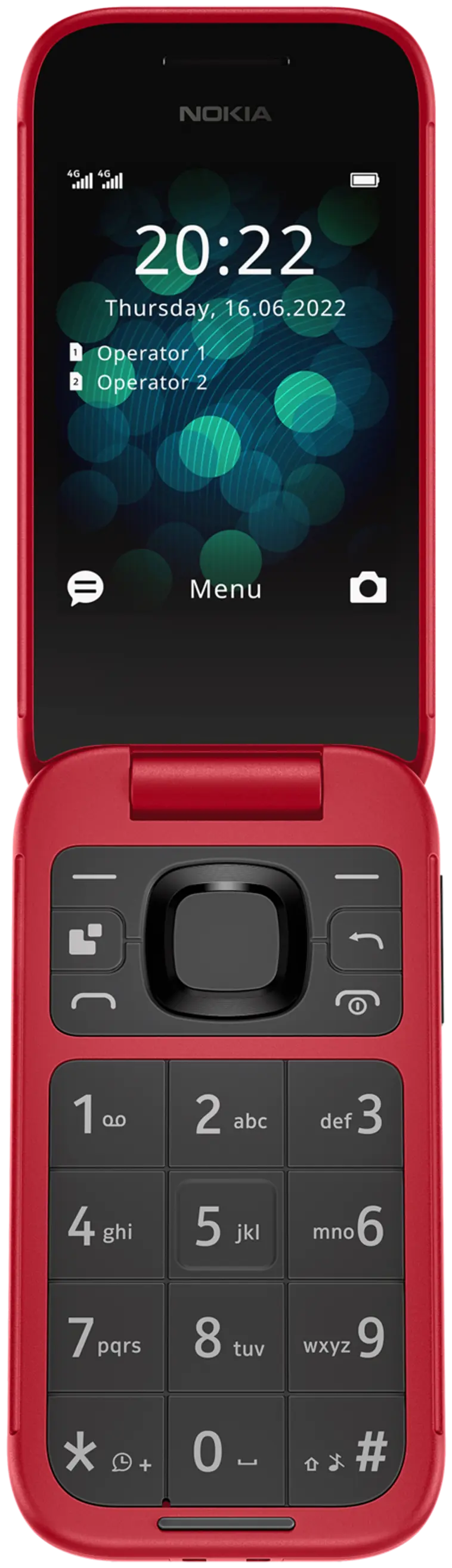 Nokia 2660 punainen peruspuhelin + teline