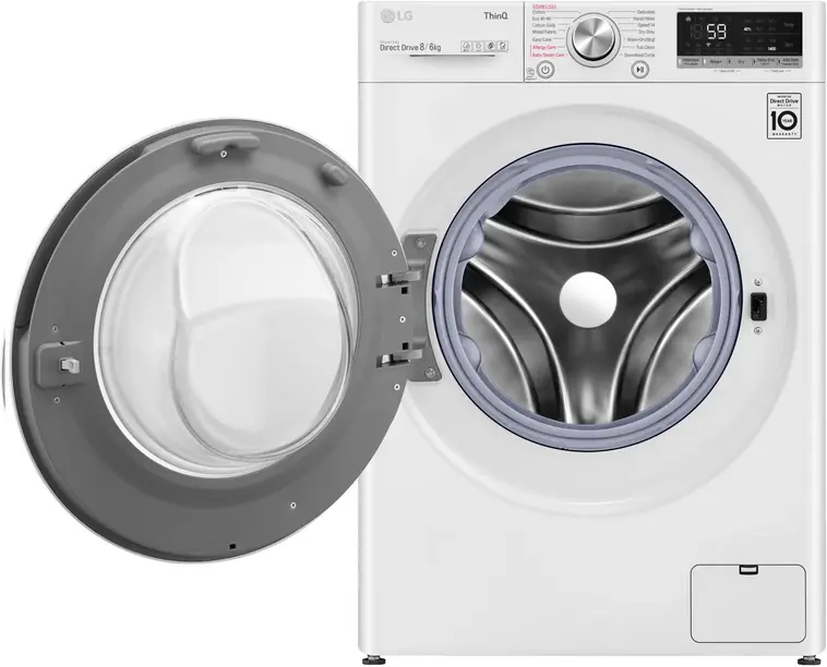 Kuivaava pesukone LG F4DV508S2WE 8/6kg, valkoinen - 2