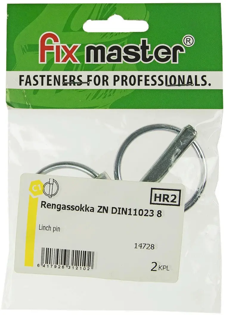 Fix Master rengassokka 8,0mm sinkitty 2kpl