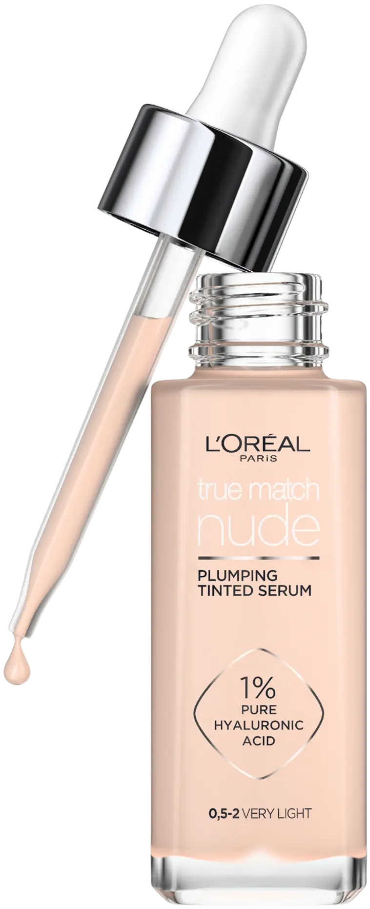 L'Oréal Paris True Match Nude Plumping Tinted Serum  0,5-2 Very Light -meikkivoide 30 ml - 0,5-2 Very Light - 2