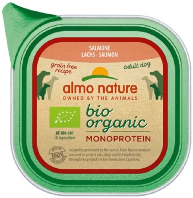 Almo Nature Bio Organic Monoproteiini koiran täysravinto lohi 150 g