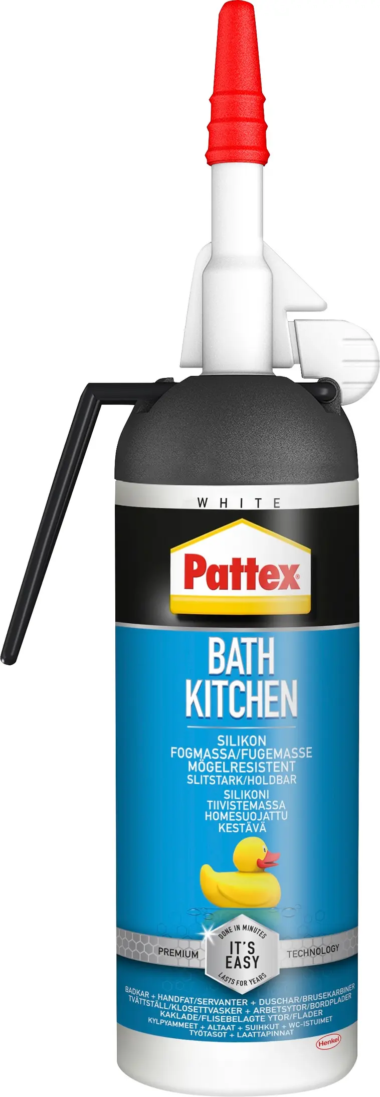 Pattex Bath&Kitchen silikonimassa 100ml painepakkaus valkoinen