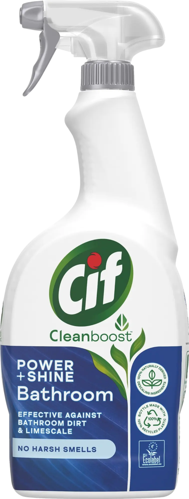 Cif Power & Shine Kylpyhuone Puhdistusaine Ympäristömerkki Dermatologisesti testattu 750 ml