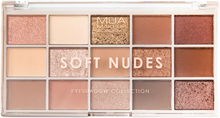 MUA Make Up Academy Eyeshadow Palette 15 shades 12 g Blush Nudes luomiväripaletti