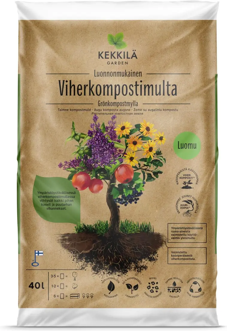 Kekkilä Viherkompostimulta 40 l luonnonmukainen | Prisma verkkokauppa