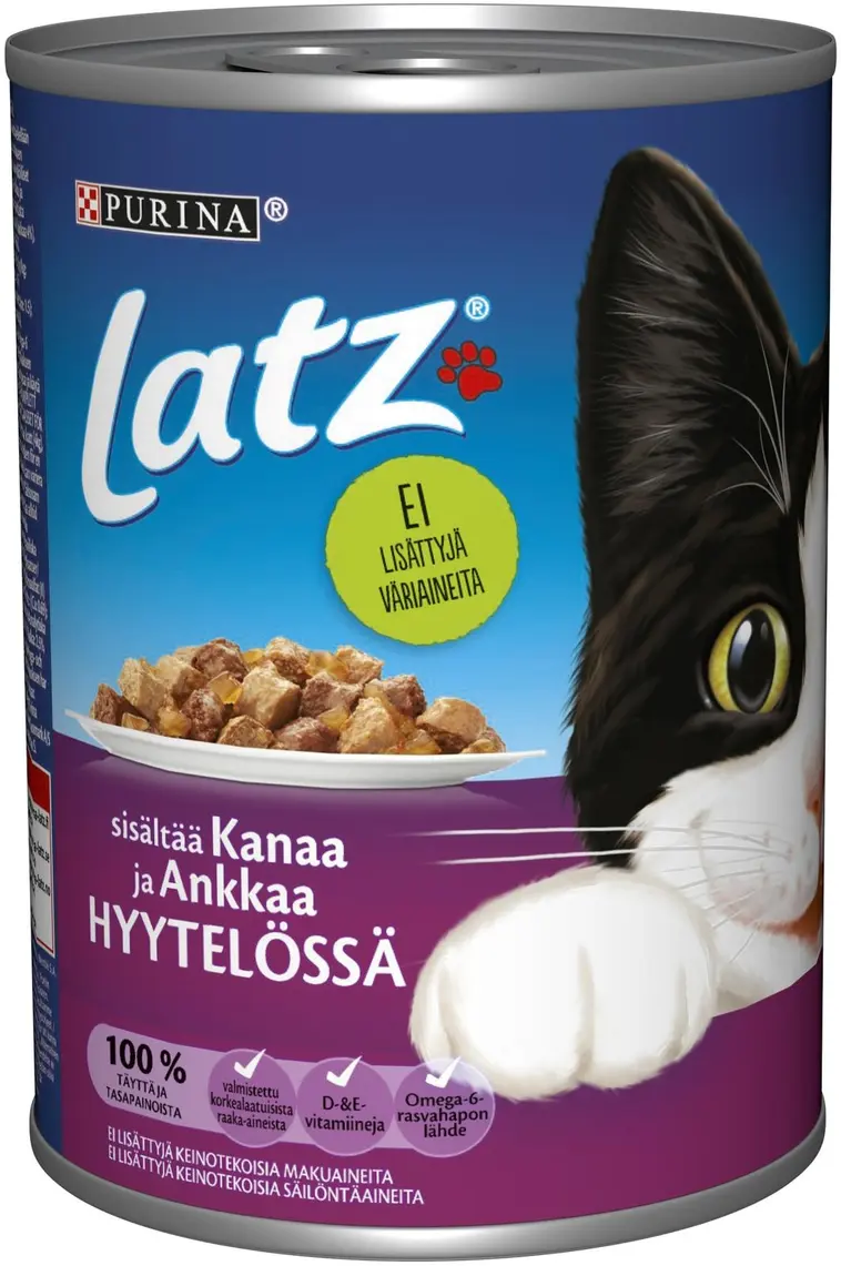 Latz 400g Sisältää Kanaa ja Ankkaa Hyytelössä kissanruoka