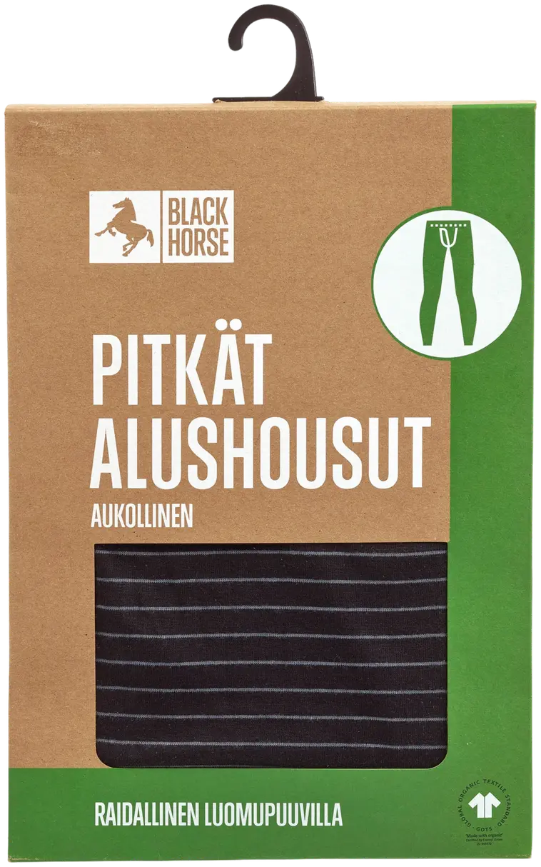 Black Horse miesten pitkät alushousut Rami - MUSTA - 2