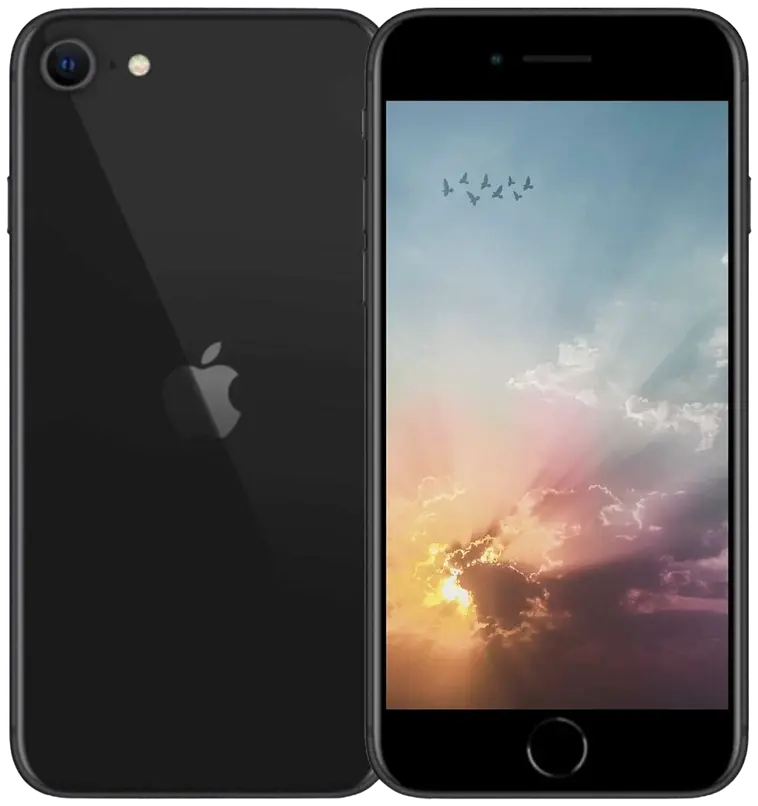 Apple iPhone SE 2 128GB Älypuhelin Black, tehdashuollettu, käytetty puhelin