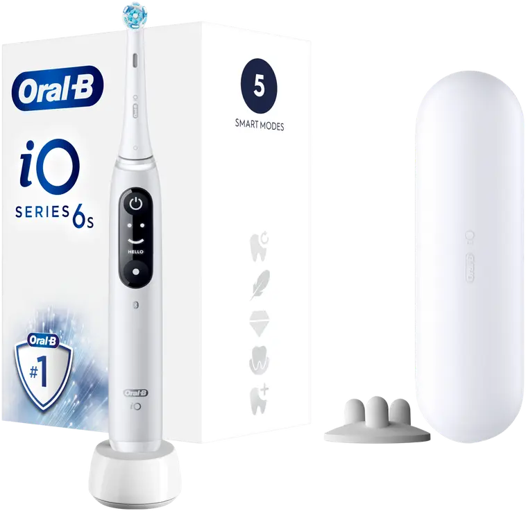 Oral-B iO 6S White -Sähköhammasharja Braun-tekniikalla