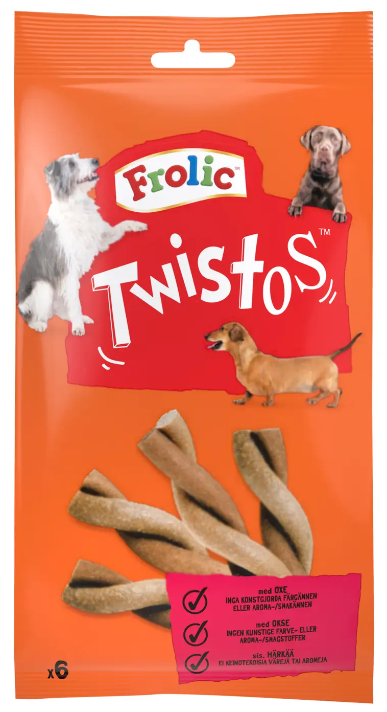 Frolic Twistos sis. Härkää (105 g)