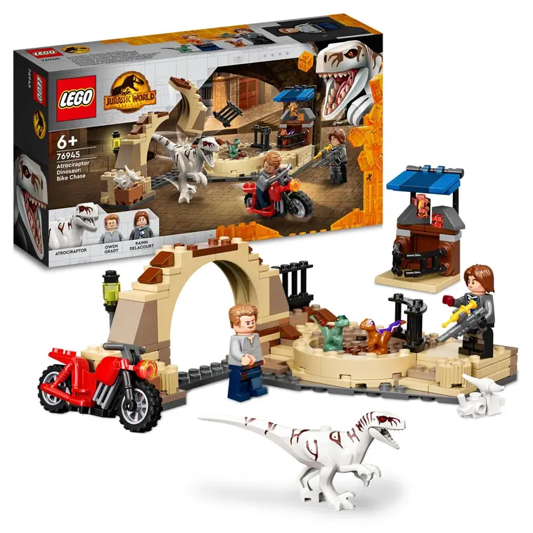 LEGO® Jurassic World™ Atrociraptor-dinosauruksen moottoripyörätakaa-ajo 76945