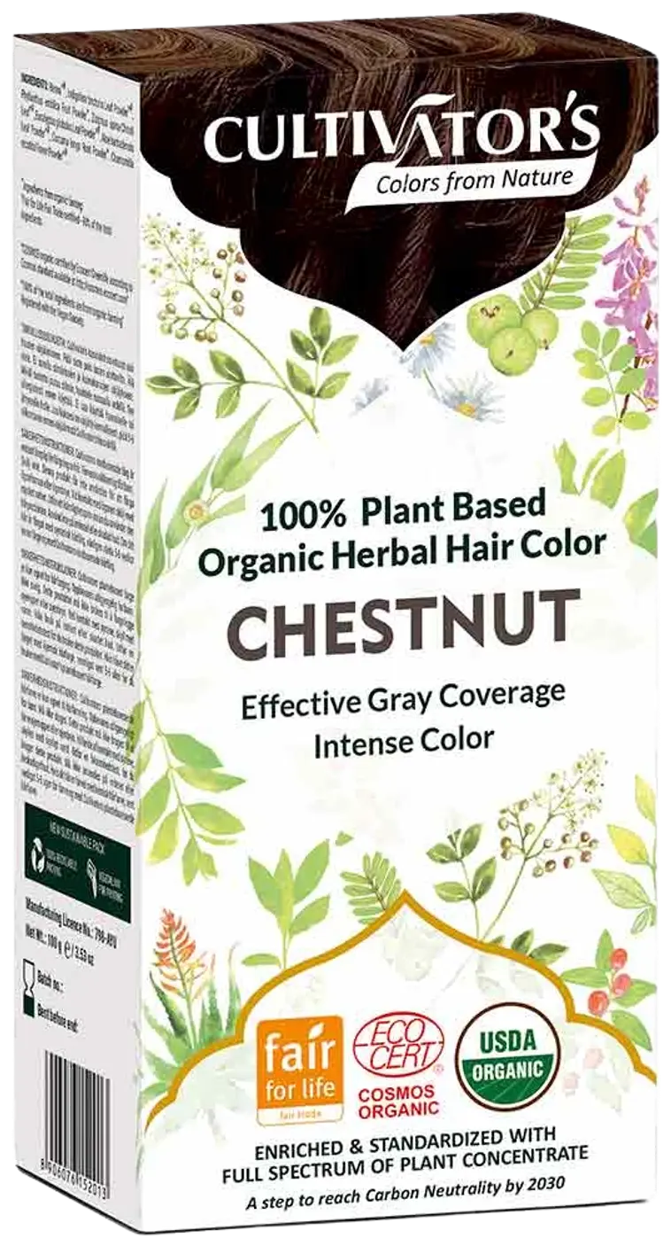 Cultivator's luomusertifioitu kasvihiusväri Chestnut 100g