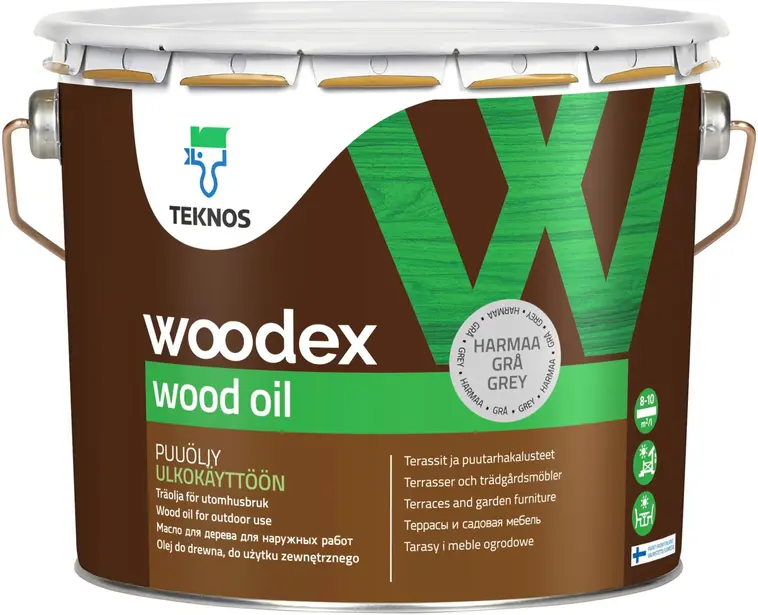 Teknos Woodex Wood Oil puuöljy 2,7l ulkokäyttöön harmaa | Prisma  verkkokauppa