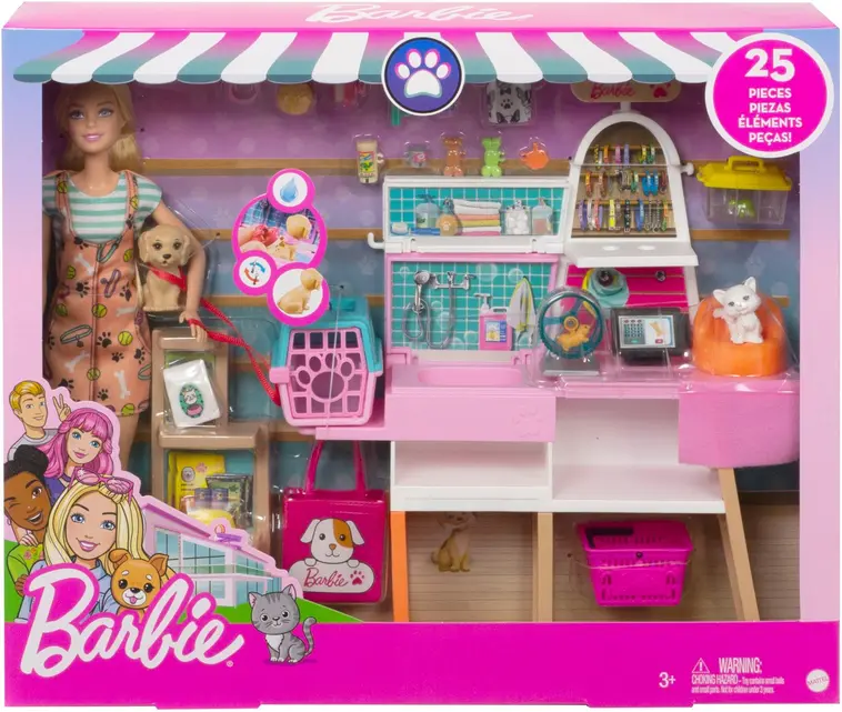 Barbie eläintarvikekauppa leikkisetti