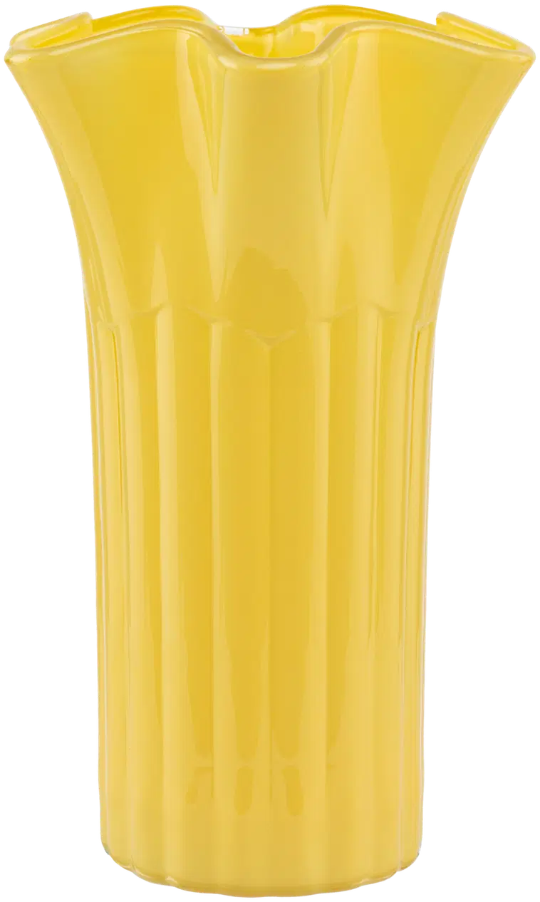 Ei merkkiä Floral maljakko 25 cm keltainen