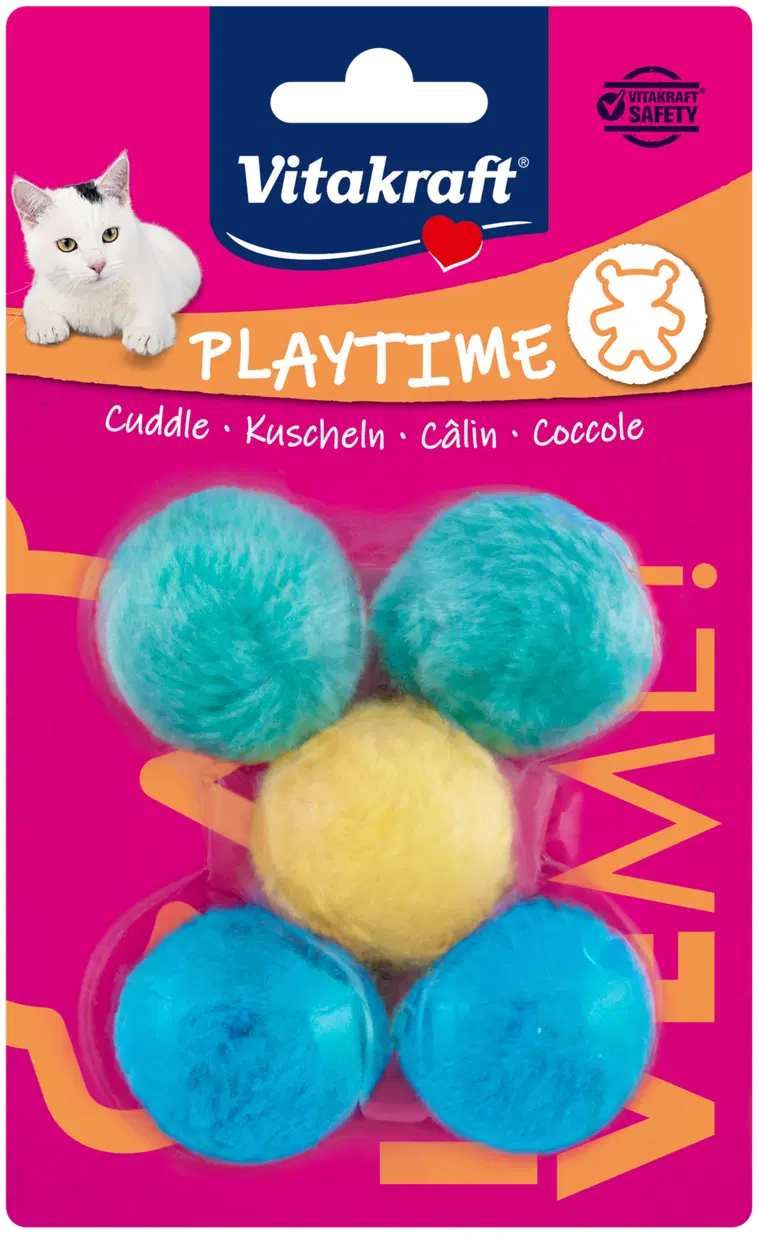 Vitakraft Vitakraft Kilisevät pehmopallot kissan lelu 1kpl