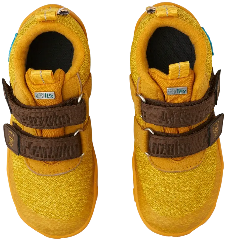 Affenzahn lasten vedenpitävä ulkoilujalkine Low Boot Knit Happy Tiger - Yellow - 2
