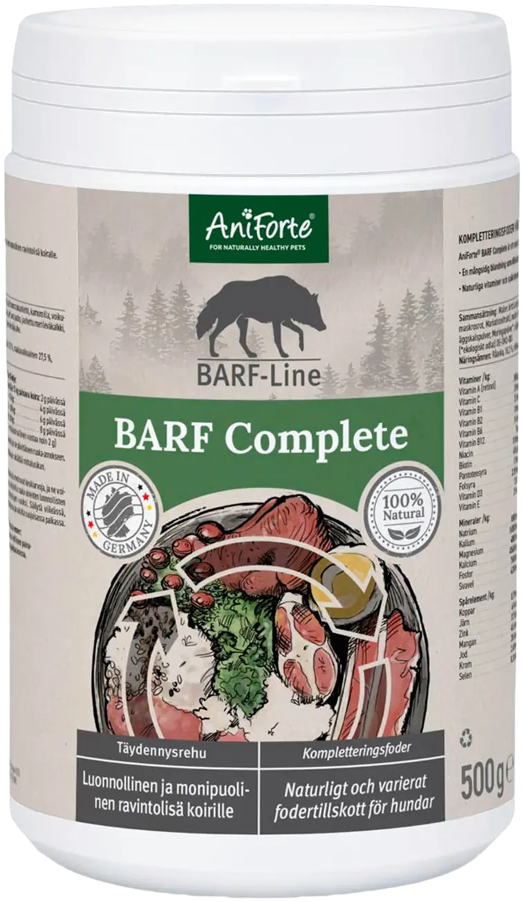 Aniforte BARF Complete, koirien täydennysrehu 500g