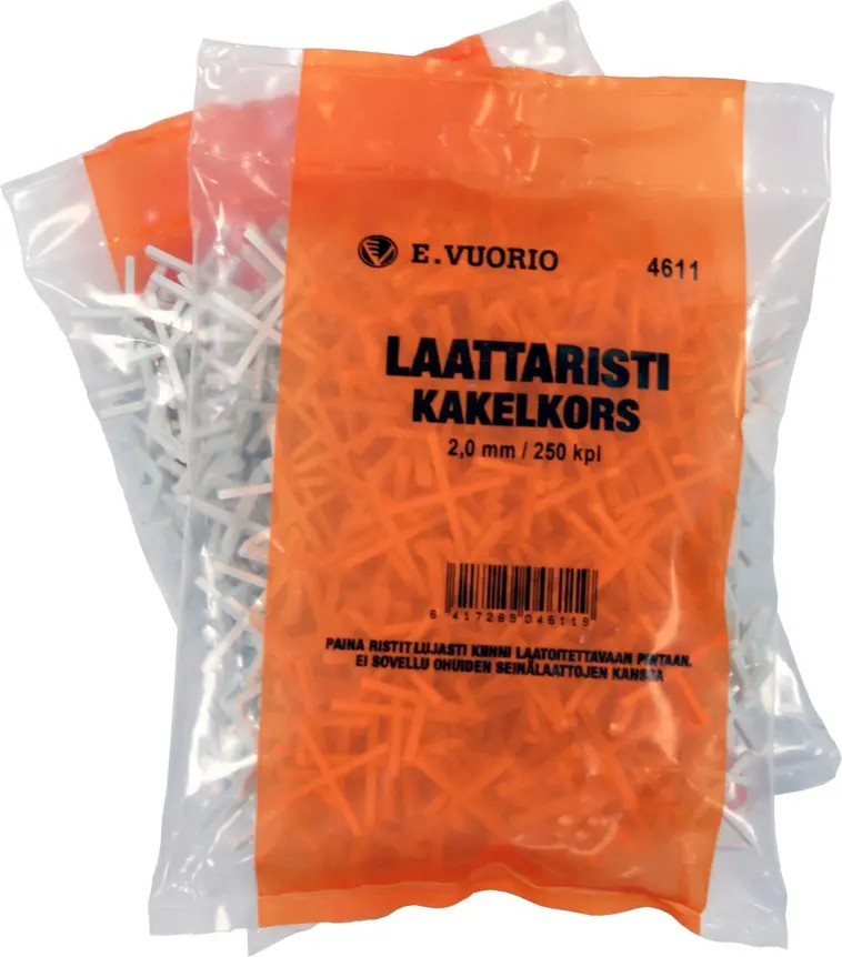 Laattaristi 2mm/250 kpl E. Vuorio | Prisma verkkokauppa