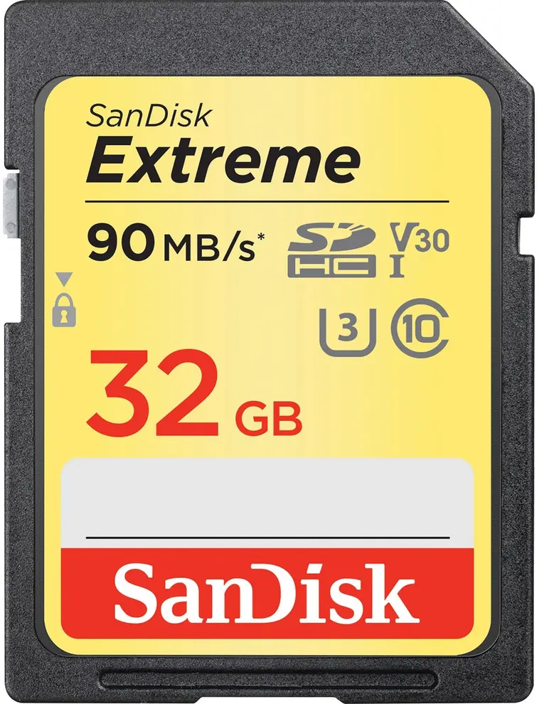 Sandisk Extreme sdhc-kortti 32gb 90mb/s v30 u3 4k