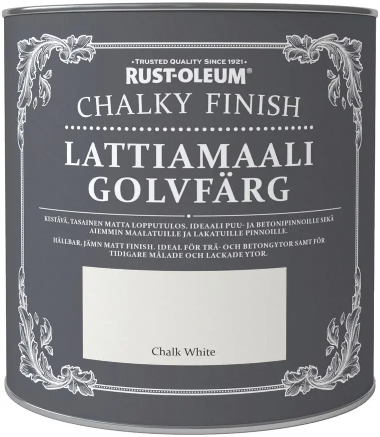 Rust-Oleum Chalky Finish 2,5l lattiamaali vesiohenteinen valkoinen | Prisma  verkkokauppa