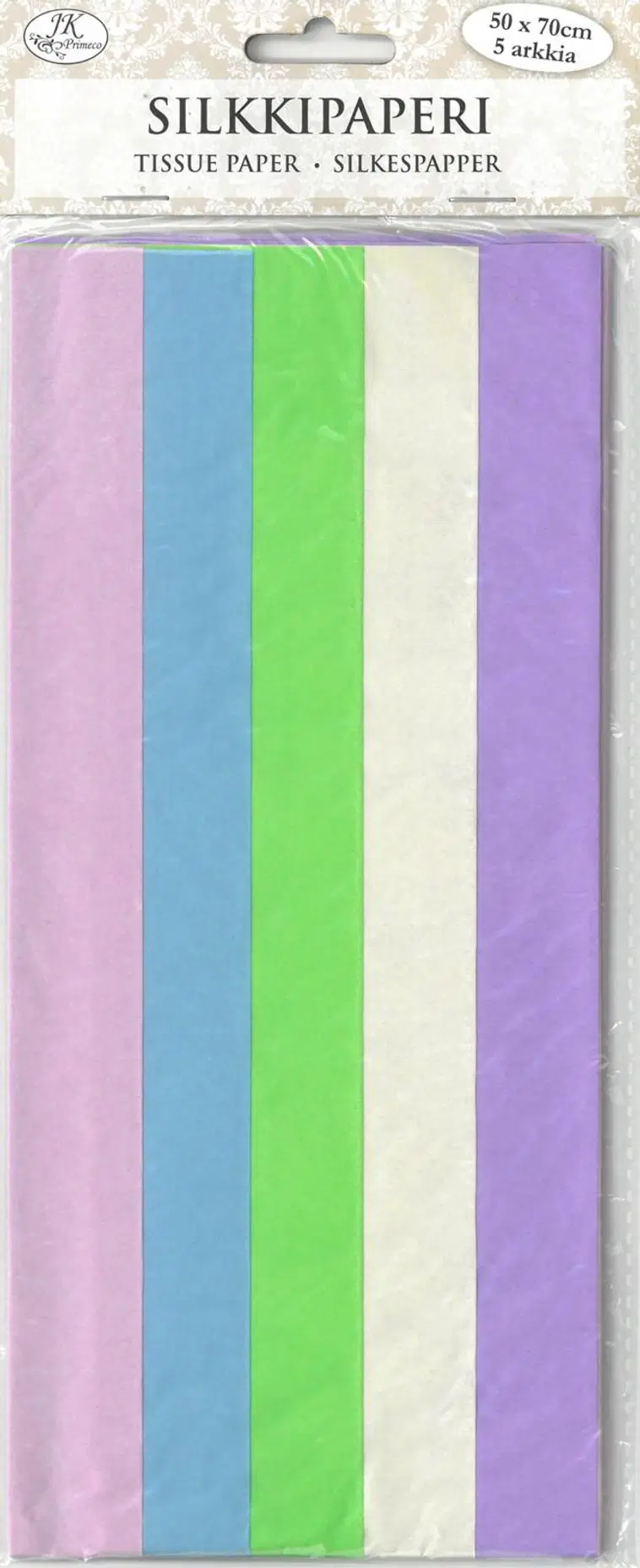 J.K. Primeco J.K. Primeco Silkkipaperi Pastellilajitelma 5ark