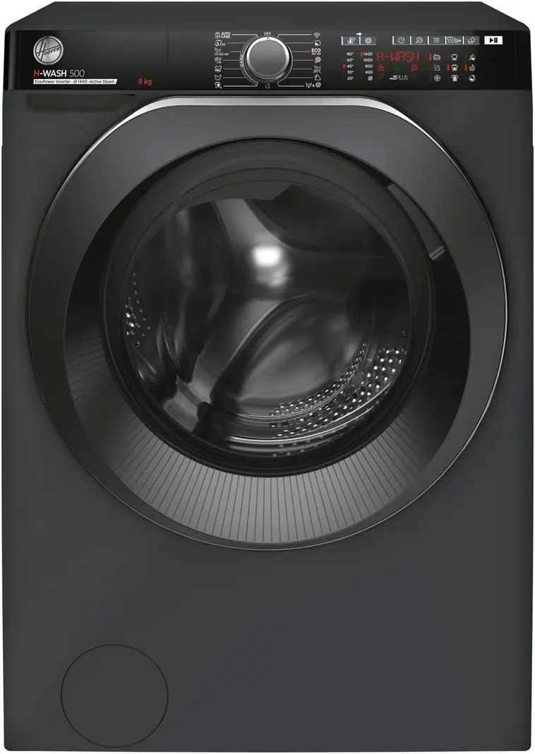 Hoover edestä täytettävä pyykinpesukone 9kg H-Wash 500 Pro HWP 49AMBCR-1-S musta