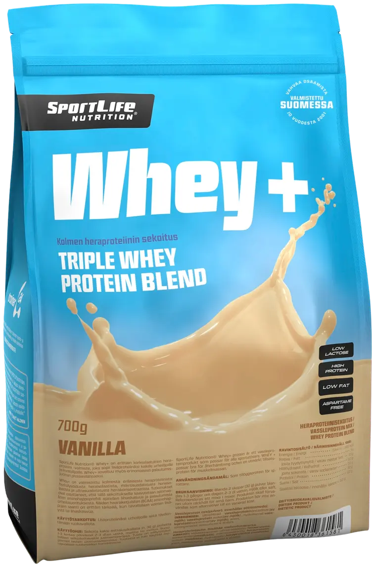 SportLife Nutrition Whey+ 700g vanilja heraproteiinisekoitus | Prisma  verkkokauppa