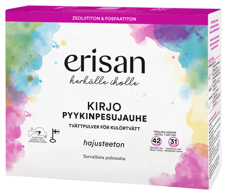 Erisan Hajusteeton Kirjo Pyykinpesujauhe 1,5 kg | Prisma verkkokauppa