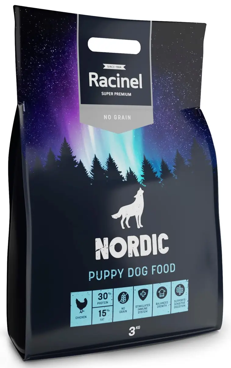 Racinel Nordic puppy täysravinto kaikille pentukoirille 3 kg