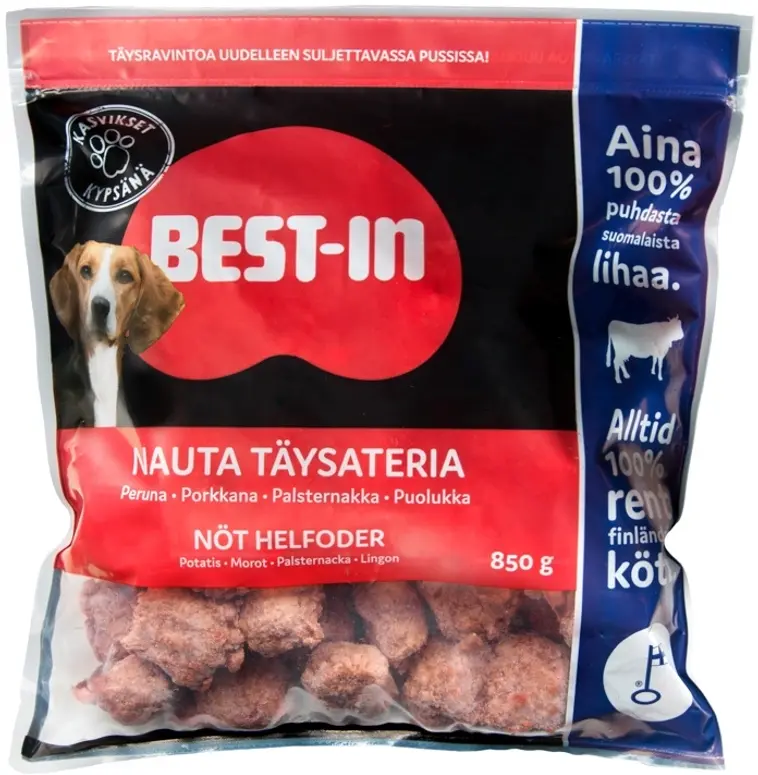 Best-In Nauta Täysateria Lemmikinruoka Pakaste 850g