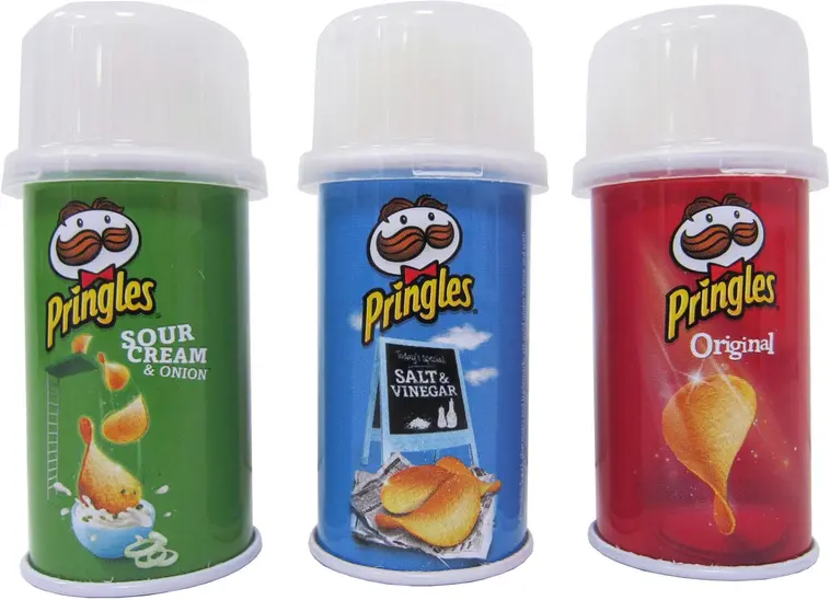 Pringles pyyhekumi, 3 eril.lajit.