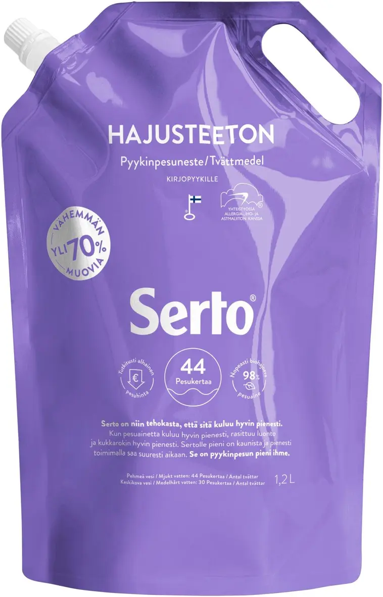 Serto Hajusteeton Pyykinpesuneste 1,2L