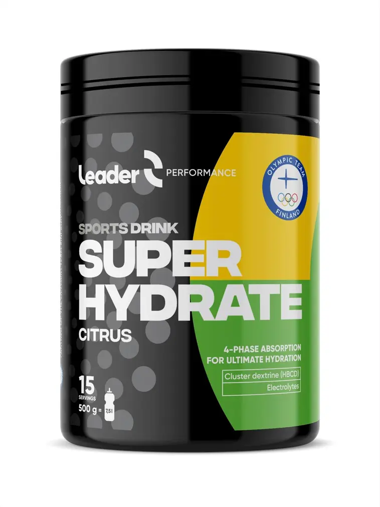Leader Performance Super Hydrate Sport drink urheilujuomajauhe sitruksen makuinen 500 g