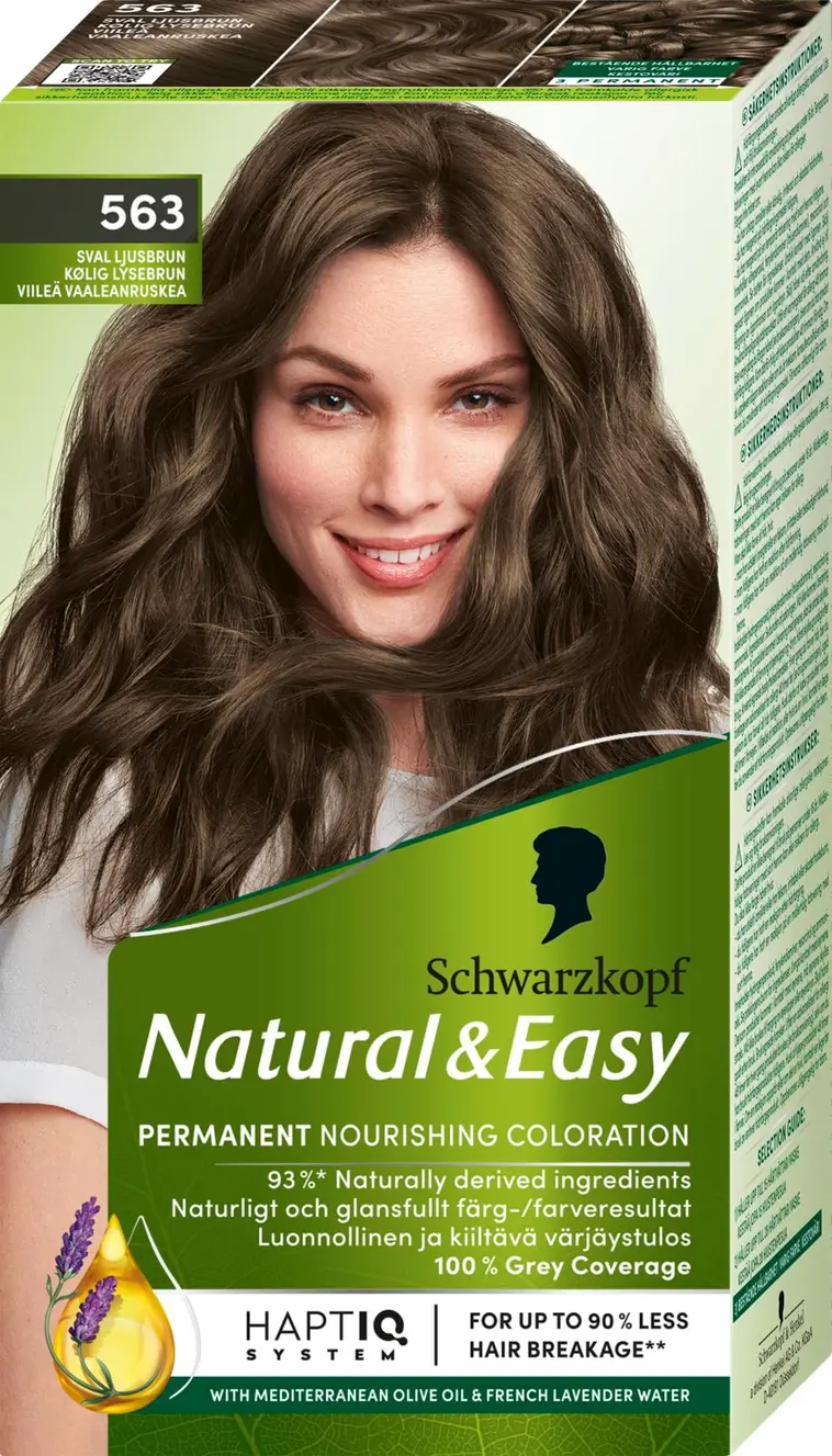 Schwarzkopf Natural & Easy 563 Viileä Vaaleanruskea hiusväri