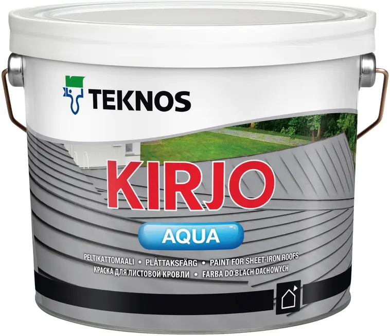Teknos Kirjo Aqua peltikattomaali 3l T2504 tummanharmaa