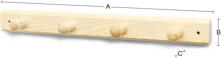 Habo vaatenaulakko 1679 4-koukkuinen mänty | Prisma verkkokauppa
