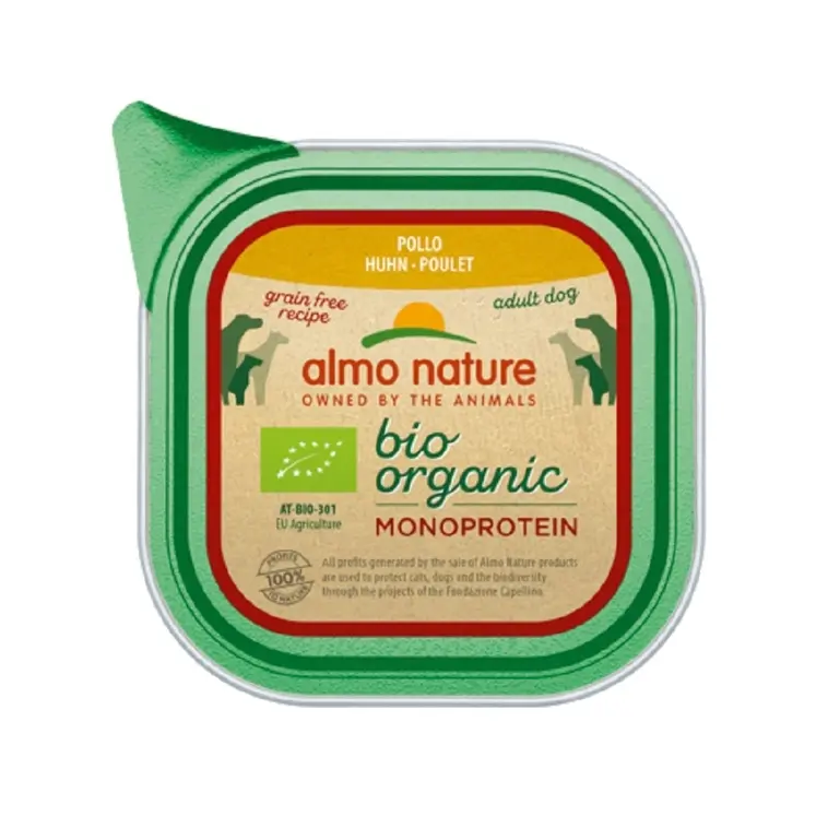 Almo Nature Bio Organic Monoproteiini koiran täysravinto kana 150 g