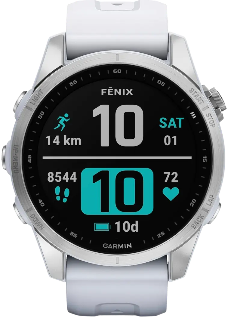 Fenix 7S Hopea/vaaleanharmaa multisport GPS kello
