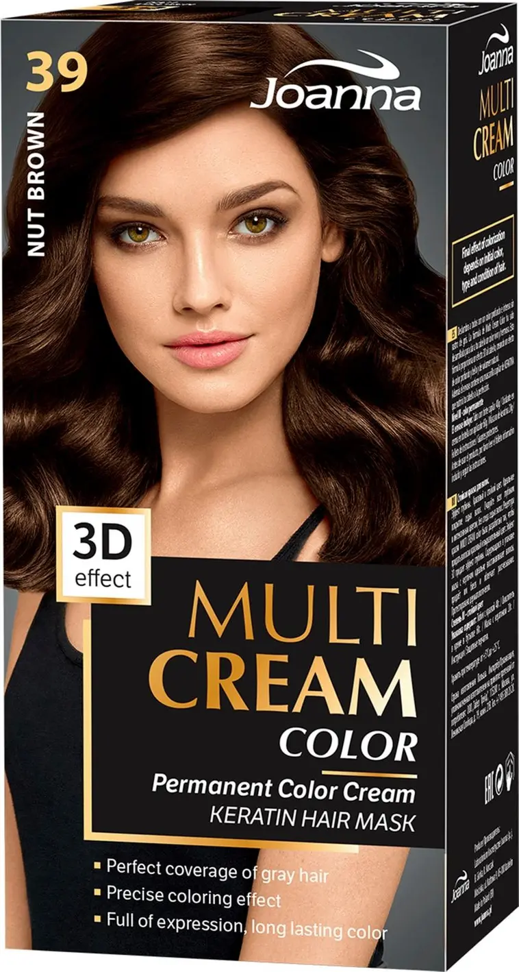 Joanna Multi color cream hiusväri 39 Nut brown permanent