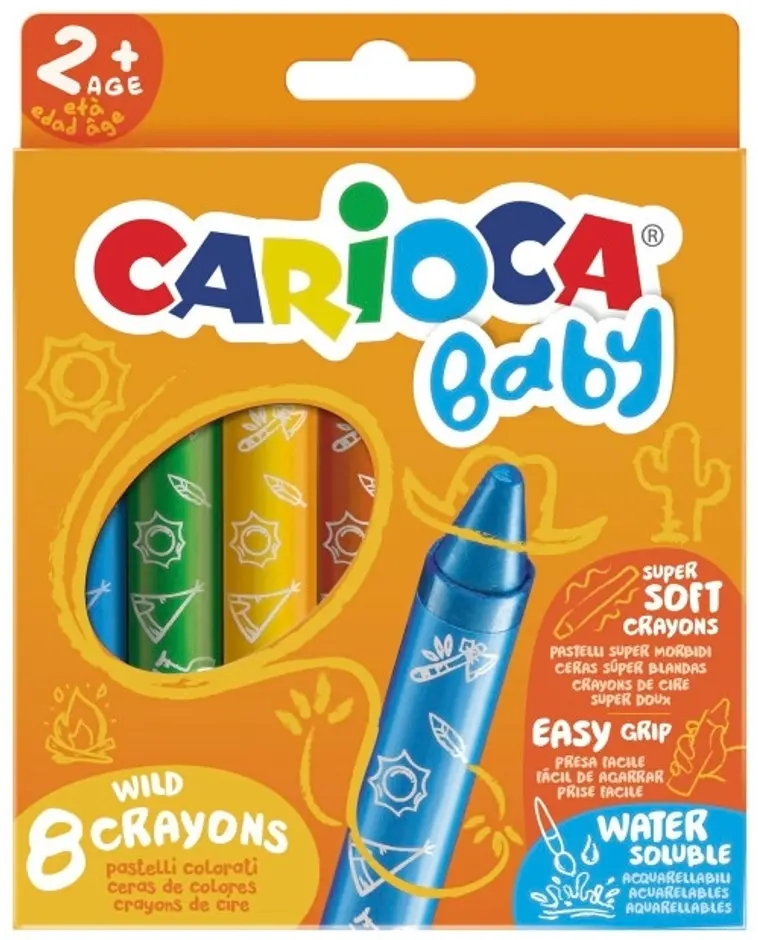 Lasten väriliitusarja 8 kpl Carioca Baby Wild +2 vuotiaille