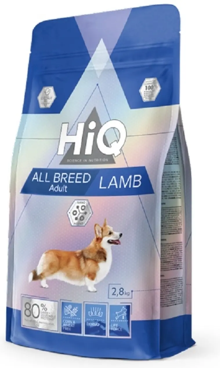 HiQ All Breed Adult koirien täysravinto lammas 2,8 kg