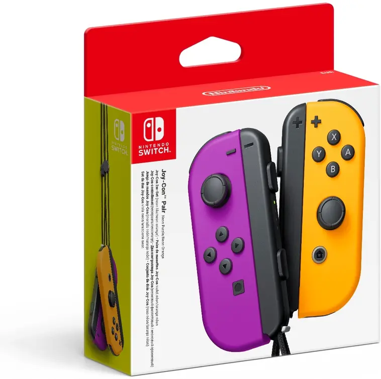Nintendo Switch Joy-Con-ohjainpari neonpurppura/neonoranssi