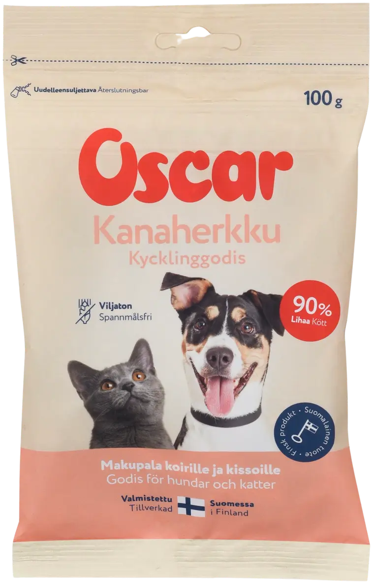Oscar Kanaherkku koirille ja kissoille täydennysrehu 100g